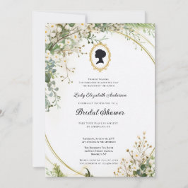 Invitación Budget Purple Florals Bridgerton Bridal Shower