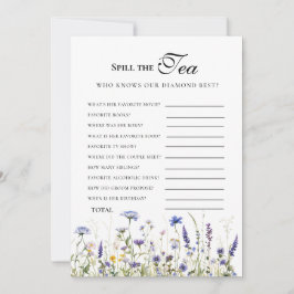 Invitación Budget Purple Florals Bridgerton Bridal Shower