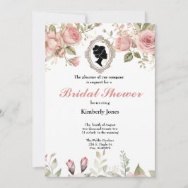 Invitación Budget Purple Florals Bridgerton Bridal Shower