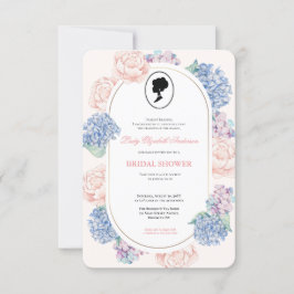 Invitación Budget Purple Florals Bridgerton Bridal Shower