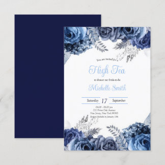 Invitación Budget Purple Florals Bridgerton Bridal Shower