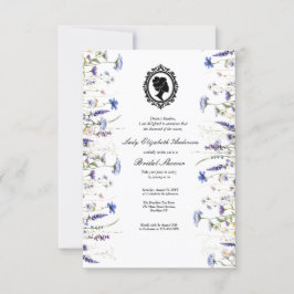 Invitación Budget Purple Florals Bridgerton Bridal Shower