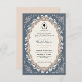 Invitación Budget Purple Florals Bridgerton Bridal Shower