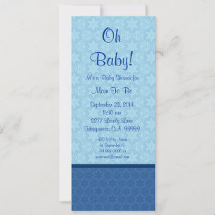 Invitación Bue Stars Modern Boy Baby Shower 2 B602