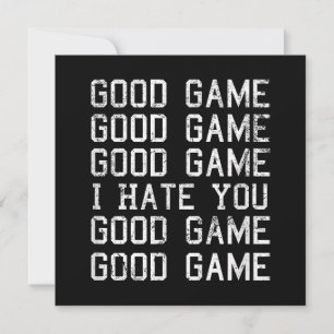 Invitación Buen Juego Buen Juego Te Odio Divertido