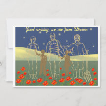 Buenas tardes en Ucrania gente amarilla y azul