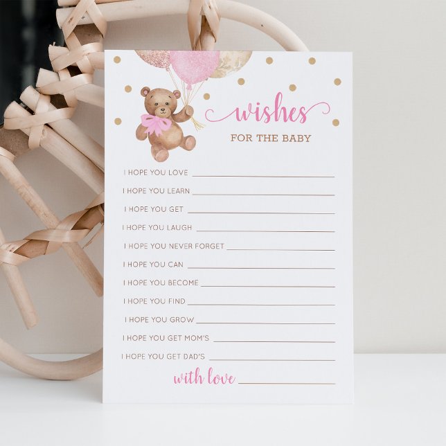 Invitación Bueno deseos para el oso de Teddy de Baby Shower (Subido por el creador)