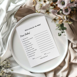 Invitación Buenos deseos minimalistas para el juego de la duc