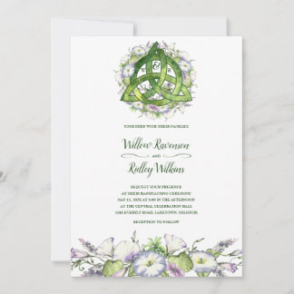 Invitación Buenos días Triquetra Verde Celta Ayuno