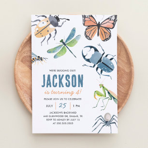 Invitación Bug Insect Boy Cumpleaños