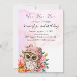 Invitación Búho Bebé Adorable