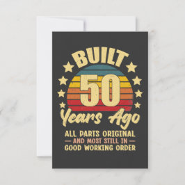 Invitación Built 50 Years Ago All Parts Original 50 Birthday