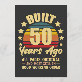 Invitación Built 50 Years Ago All Parts Original 50 Birthday