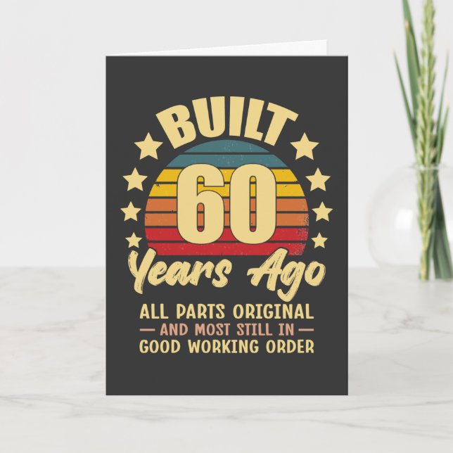 Invitación Built 60 Years Ago All Parts Original 60 Birthday (Anverso)
