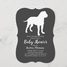 Invitación Bull Mastiff Perro Baby Shower Sexo Neutral