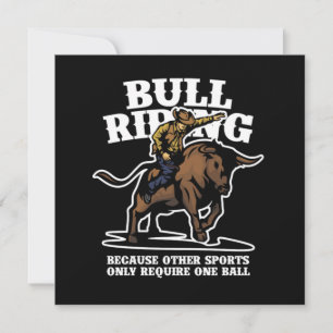 Invitación Bull Riding Sports Rider Cowboy Rodeo Country Rega