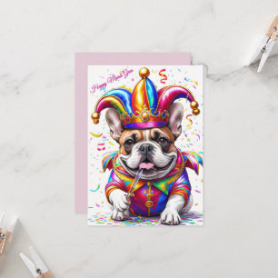Invitación Bulldog francés carnaval French Bulldog