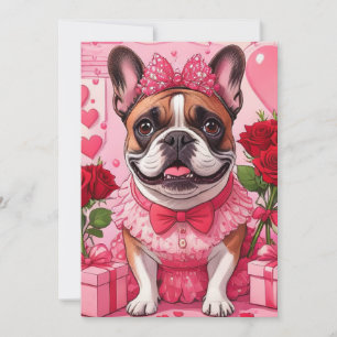 Invitación Bulldog Francés Enamorado French Bulldog