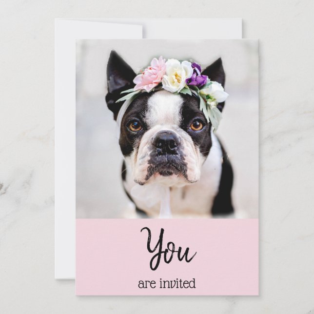 Invitación *~* Bulldog Francés  Evento Frenchie Monada Invita (Anverso)