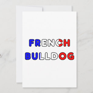 Invitación bulldog francés flg en nombre