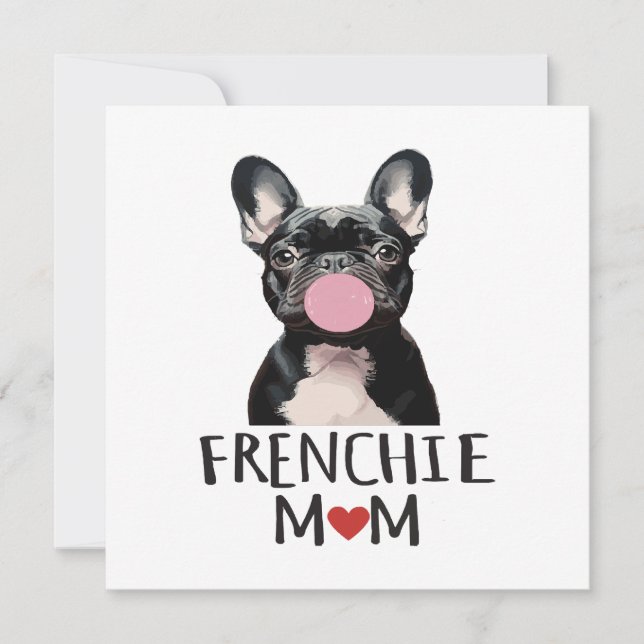 Invitación Bulldog francés lindo (Anverso)