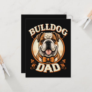 Invitación Bulldog Papá – Día del Padre Bulldog Vintage Lindo