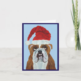 Invitación Bulldog Papá Noel