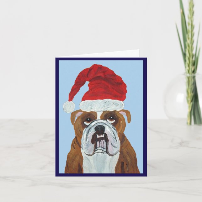 Invitación Bulldog Papá Noel (Anverso)