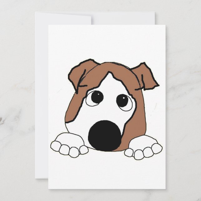 Invitación bulldog personalizado de observación roja y blanca (Anverso)