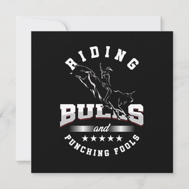 Invitación Bulls de paseo golpeando tontos País de vaquero G (Anverso)