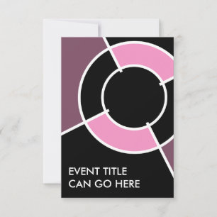 Invitación bullseye rosa