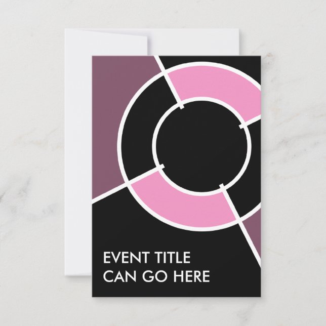 Invitación bullseye rosa (Anverso)