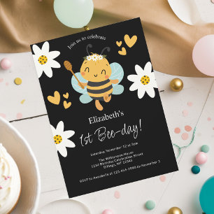 Invitación Bumble Bee 1ª fiesta de cumpleaños