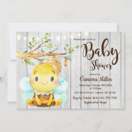 Invitación Bumble Bee Baby Shower