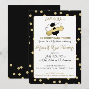Invitación Bumble Bee Buzz Baby Shower