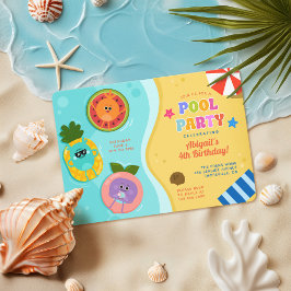 Invitación Bumble Nums Fiesta de piscina de verano Cumpleaños