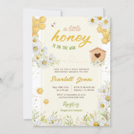 Invitación Bumblebee Bee Baby Shower Little Honey Sweet Daisy