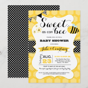 Invitación Bumblebee Sweet As Can Bee Baby Shower