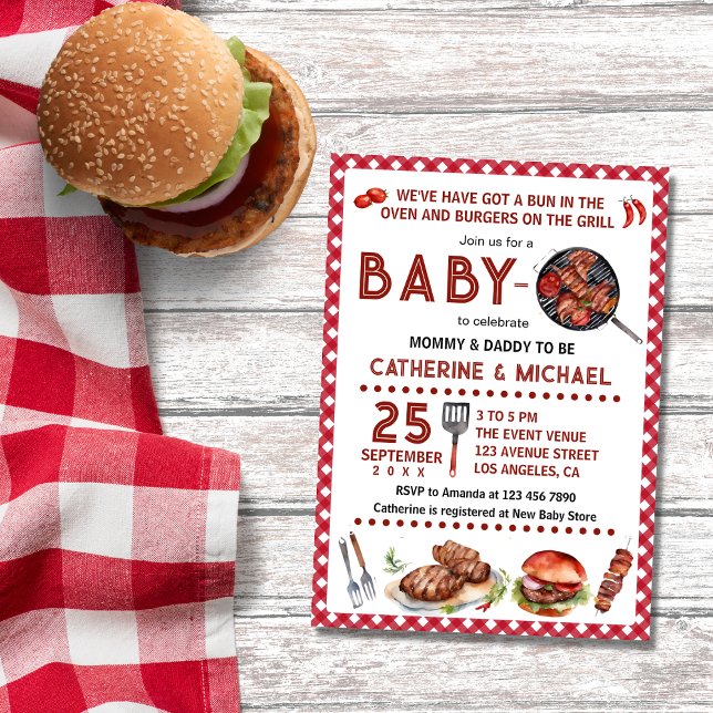 Invitación Bun En El Baby Shower De La Barbacoa Del Niño-Q (Subido por el creador)