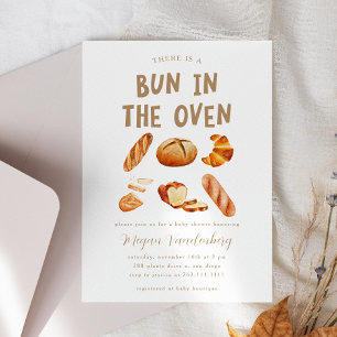 Invitación Bun In The Oven Baby Shower Invitation