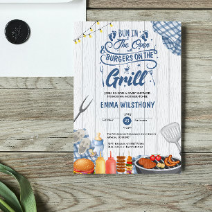 Invitación Bun in The Oven & Hamburguesas a la Parrilla Fiest