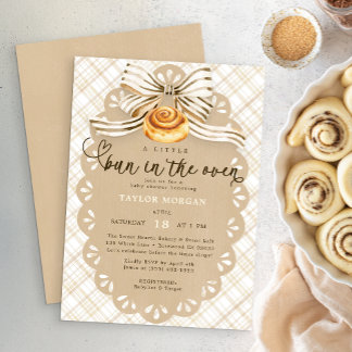 Invitación Bun in the Oven Neutral Bakery Baby Shower