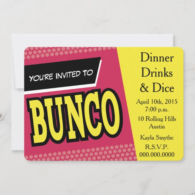 Invitación Bunco Invite (Anverso)