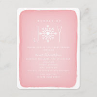 Bundle De Alegría Baby Shower De Snowflake - Rosa