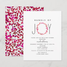 Bundle De Joy Girly Greenery Wreath Baby Shower