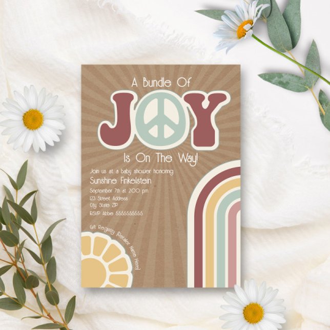 Invitación Bundle de la paz de Joy Groovy silenciado bebé de  (Subido por el creador)