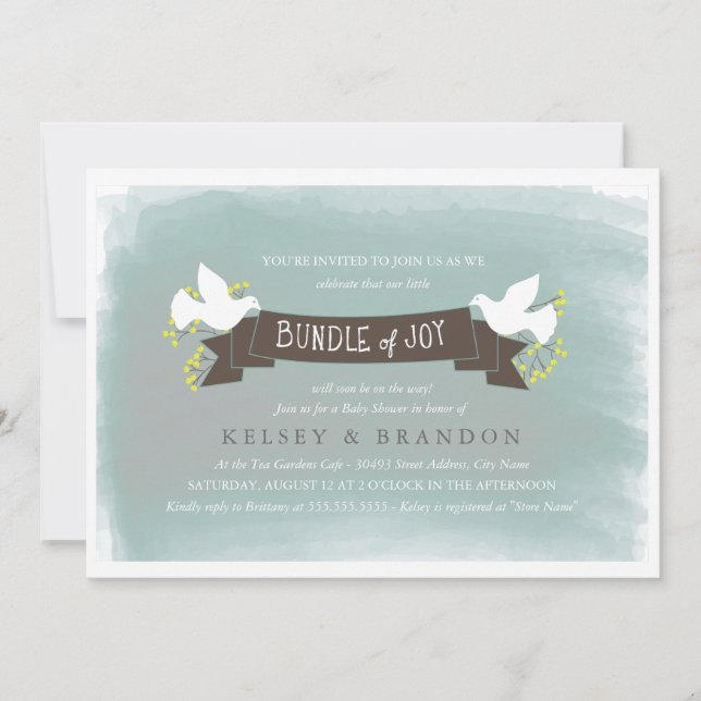Invitación Bundle of Joy Baby Shower Invitation (Anverso)