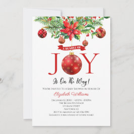Invitación Bundle Of Joy Christmas Ornaments Baby Shower