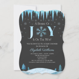 Invitación Bundle Of Joy Snowflake Winter Baby Shower
