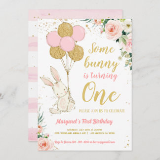 Invitación Bunny 1er cumpleaños